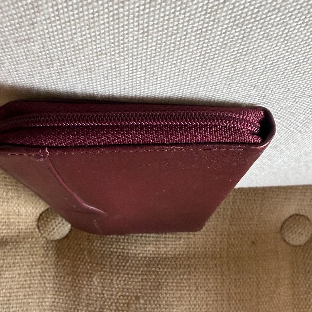 Dior Burgundy Leather Wallet